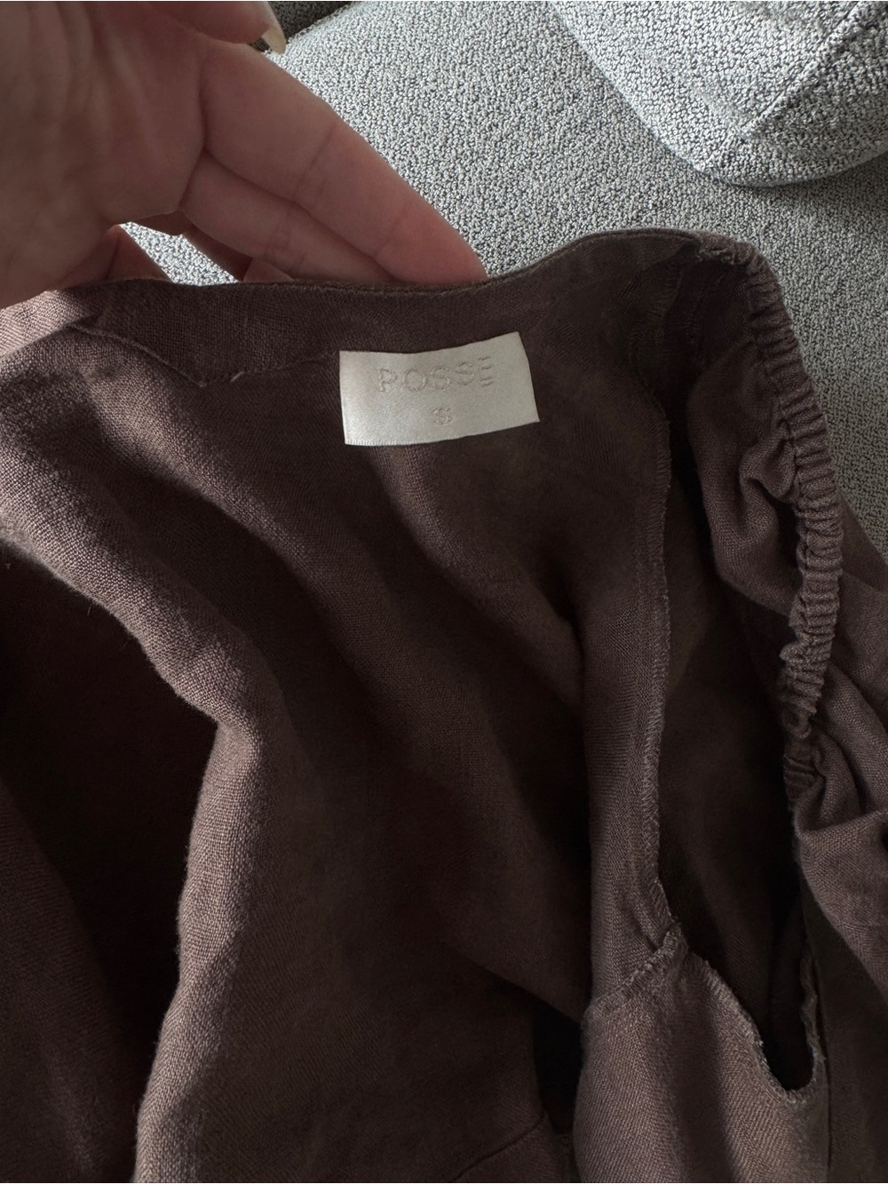 Posse linen crop top with Buffon sleeves